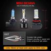 Saber-X LED Headlight Bulbs Conversion Kit,DOT Approved D6 Series CSP Chips Adjustable Beam Light Bulb With Fans Sets - 6000LM 6000K Cool White - h4/9