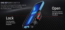 Bicycle, motorcycle phone holder 360 degrees rotation 4.0-6.7 inches with visor and touch screen - PSM8S