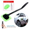 Microfiber Windshield Clean Car Auto Wiper Cleaner Glass Window Cleaning Brush Kit Tool - Green