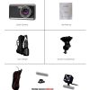 GT30 Car Dvr 4.0" Screen FHD 1080P Dash Cam GT30 Dual Camera With Rearview Two Lens Video Recording Night Version built in 32GB - black