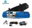 XH302 Smartour Car Dvr Recorder Camera Rearview Mirror Auto Dvr Dual Lens Video Dash Cam Registrator Camcorder 1080P Two Camera built in 32GB - black