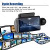 1080P Dual Lens Car DVR Dash Cam Video Recorder G-Sensor Front and Rear Camera - as picture