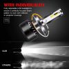 Saber-X LED Headlight Bulbs Conversion Kit,DOT Approved D6 Series CSP Chips Adjustable Beam Light Bulb With Fans Sets - 6000LM 6000K Cool White - h4/9