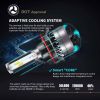 Saber-X LED Headlight Bulbs Conversion Kit,DOT Approved D6 Series CSP Chips Adjustable Beam Light Bulb With Fans Sets - 6000LM 6000K Cool White - 9008