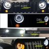 DOT Approved 7"inch Jeep LED Headlights High/Low Beam W/White Halo Ring DRL Amber Turn Signal + 4 inch Round Fog Lights with Halo Ring For Jeep Wrangl
