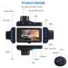 1080P Car DVR 3in Camera Dash Cam Camcorder Camera Recorder with 100¬∞ Angle Loop Recording Motion Detection - Black