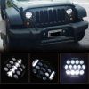 Chrome 7"Inch LED Headlights Projection For Jeep Wrangler Unlimited JK JKU TJ LJ Rubicon Sahara 1997-2017 + 4" Fog Lights Driving Lamp Front Bumper Li