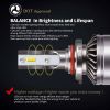 Saber-X LED Headlight Bulbs Conversion Kit,DOT Approved D6 Series CSP Chips Adjustable Beam Light Bulb With Fans Sets - 6000LM 6000K Cool White - 9006