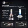 Saber-X LED Headlight Bulbs Conversion Kit,DOT Approved D6 Series CSP Chips Adjustable Beam Light Bulb With Fans Sets - 6000LM 6000K Cool White - 9005