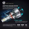 Saber-X LED Headlight Bulbs Conversion Kit,DOT Approved D6 Series CSP Chips Adjustable Beam Light Bulb With Fans Sets - 6000LM 6000K Cool White - 9006